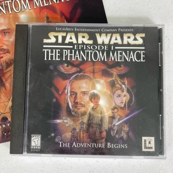 Star Wars Episode I PC Game Disc Manual Case 1999 LucasArts Rare Computer - Picture 5 of 14